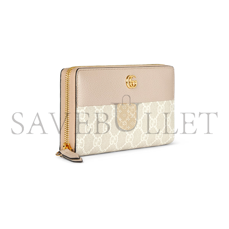 GUCCI BI-COLOR GG MARMONT ZIP AROUND WALLET 456117 (19*10.5*2cm) GUCCI BI-COLOR GG MARMONT ZIP AROUND WALLET 456117 (19*10.5*2cm)